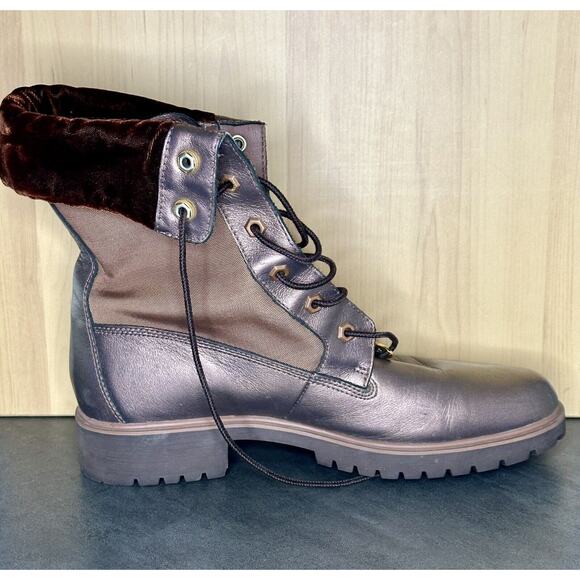 Timberland Lady Premium Fold 8 IN Winter Brown 96367 Womens Boots Leather 9.5 M - Picture 8 of 10